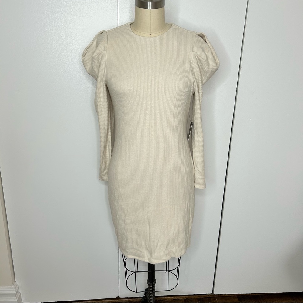 NWT Express Puff Sleeves Knit Dress